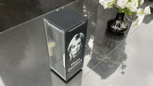 Linterna XL con rostro en negro