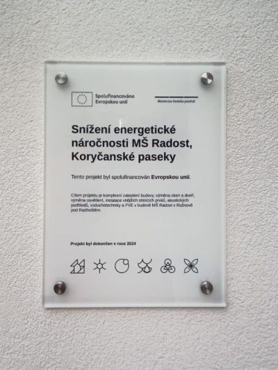 Placa corporativa de vidrio